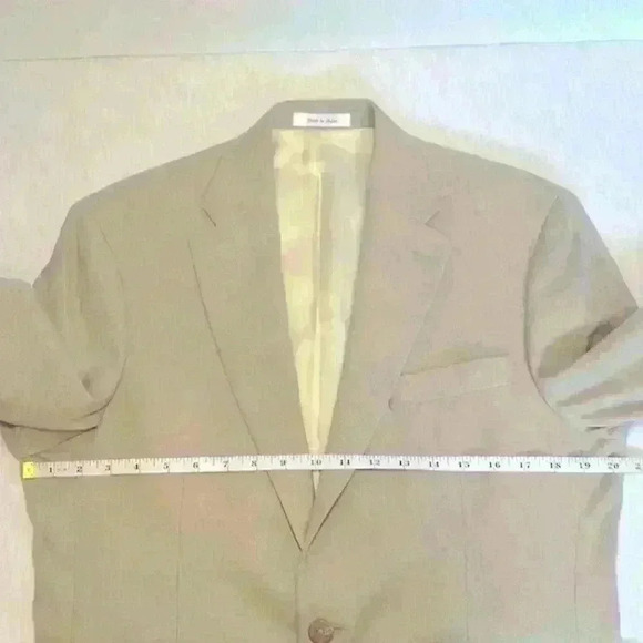 Lauren Ralph Lauren Classic Tan Sports Coat Blazer Suit Lined Jacket Mens 38R - Picture 5 of 16
